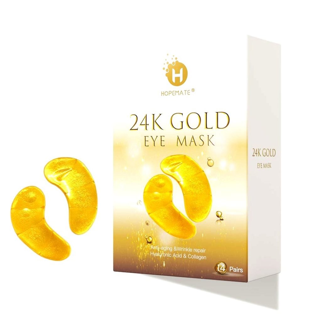 Hopemate Eye Mask 24K Gold 14 Pair